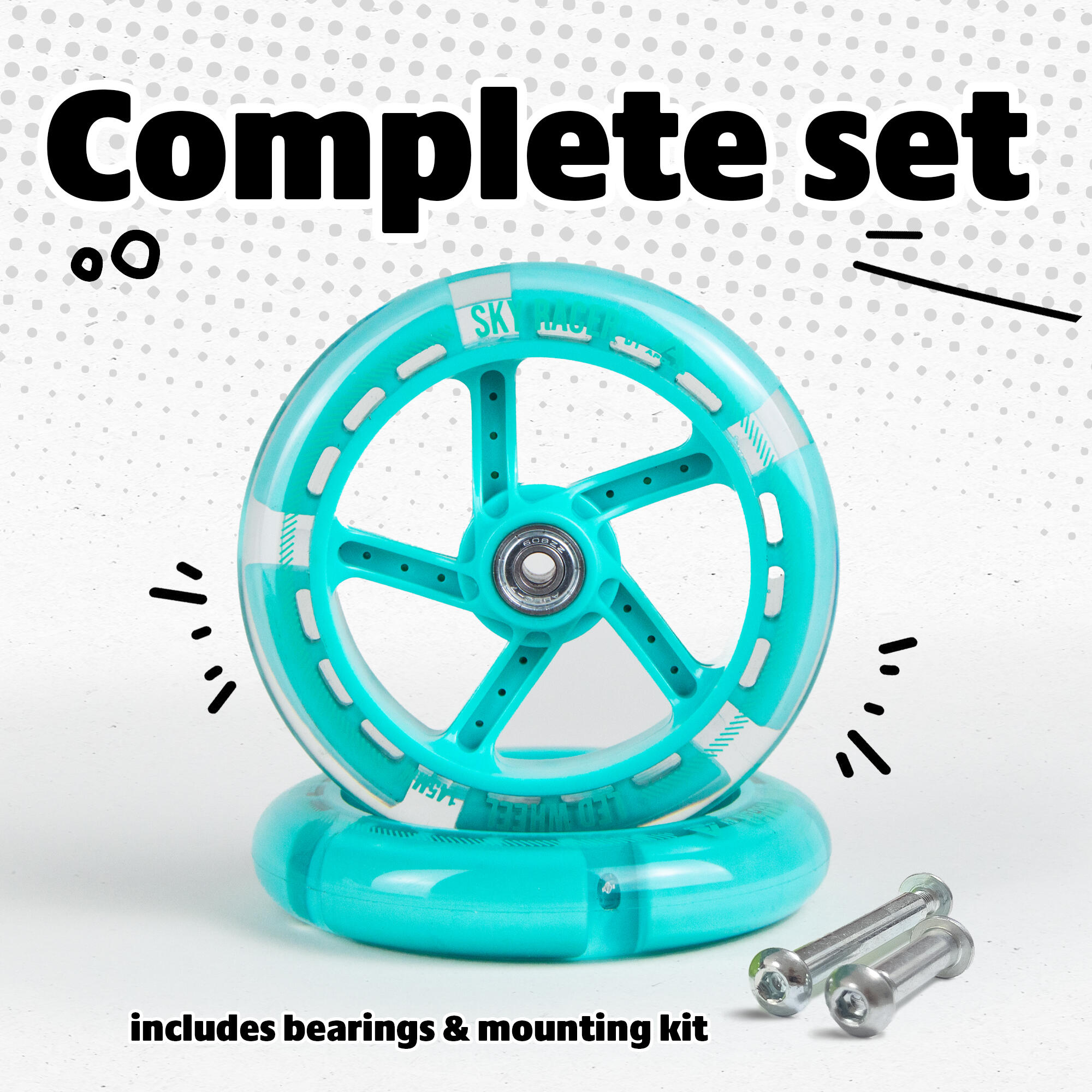 City Scooter Pro Wheels - ABEC 7 Bearings, Replacement Wheels 2/7