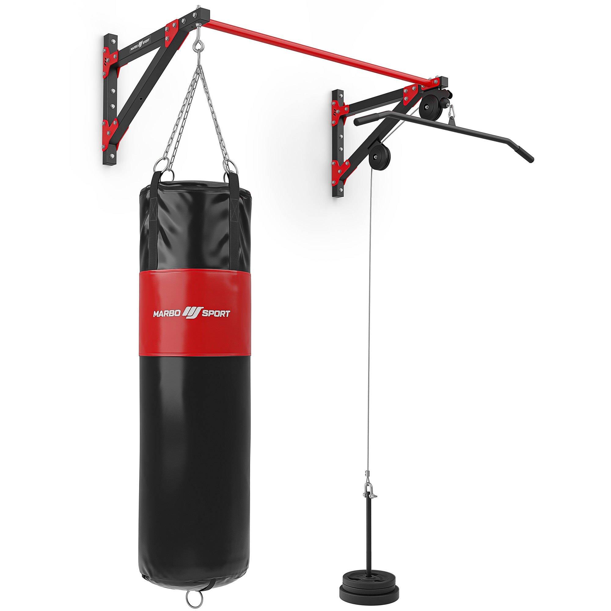 MARBO SPORT Sbarra multifunzione con pulldown e attacco per sacco da boxe 3in1