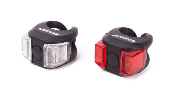 Set luci per bici in silicone - Luce anteriore e posteriore a LED per bici