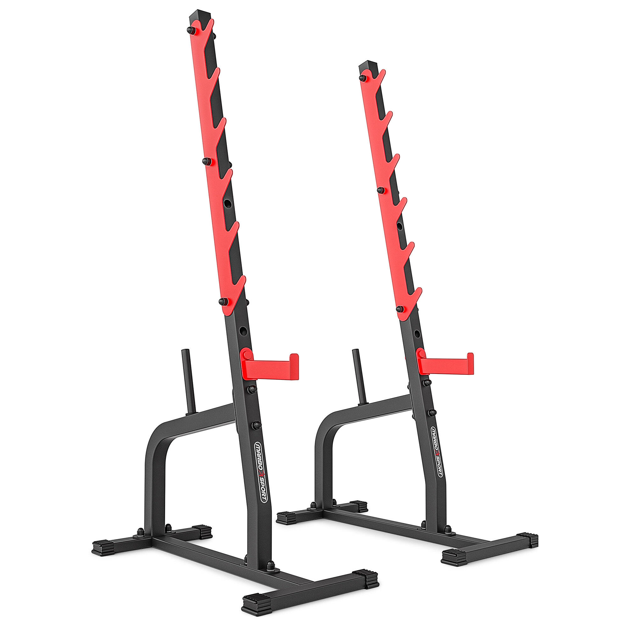 Marbo Sport - Supports Pour Barres Multiniveaux 2 Pièces - Rack À Squat - Noir - Taille Unique - Decathlon