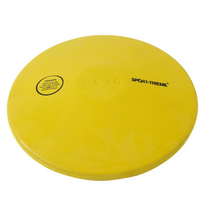 Trainingsdiskus Gummi Outdoor 1.5 kg Leichtathletik Unisex Gelb