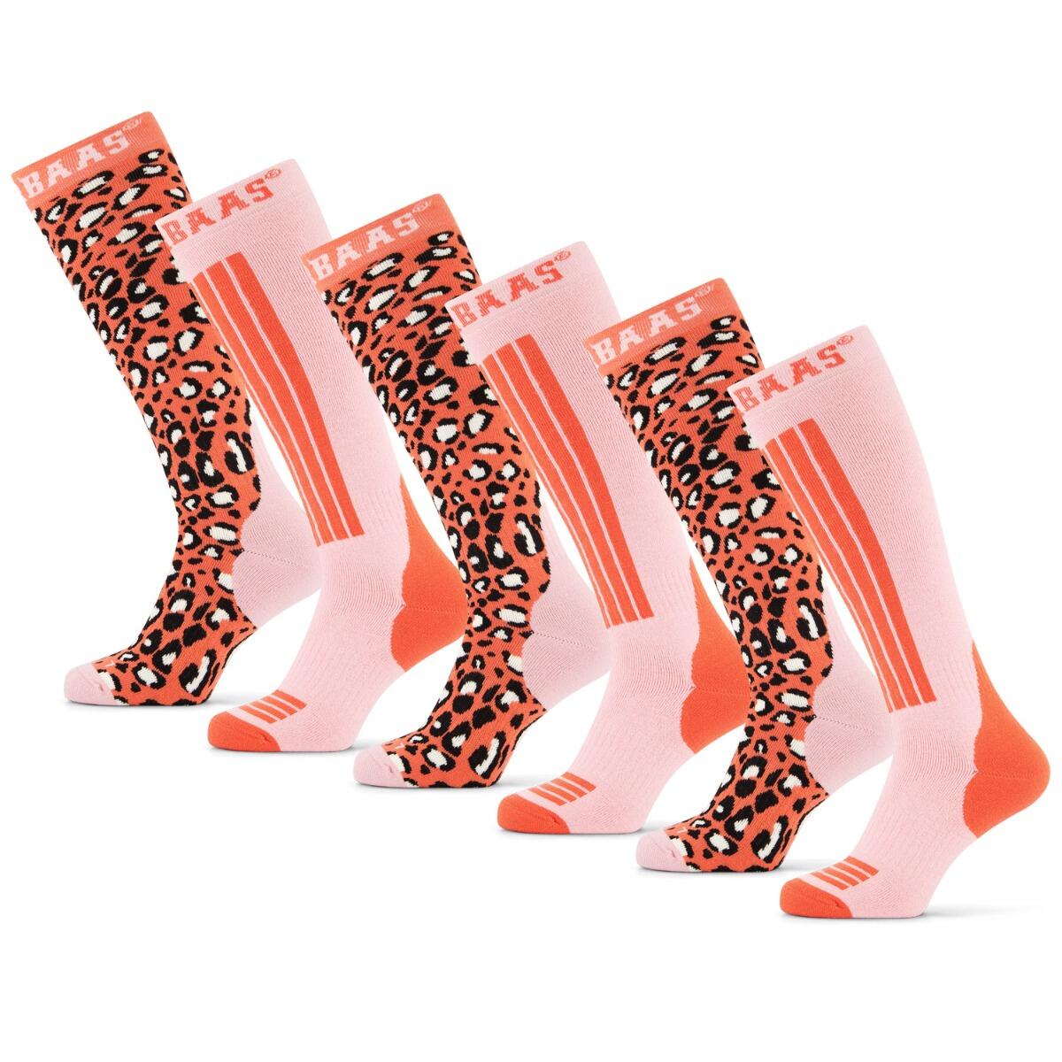 POEDERBAAS Poederbaas Skisokken 6-pack Panther Orange