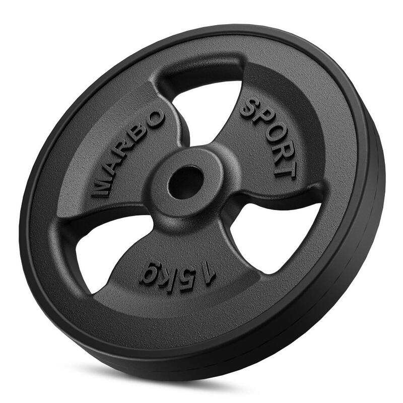 Set de plăci de greutate Tri-Grip din cauciuc din fontă 60 kg