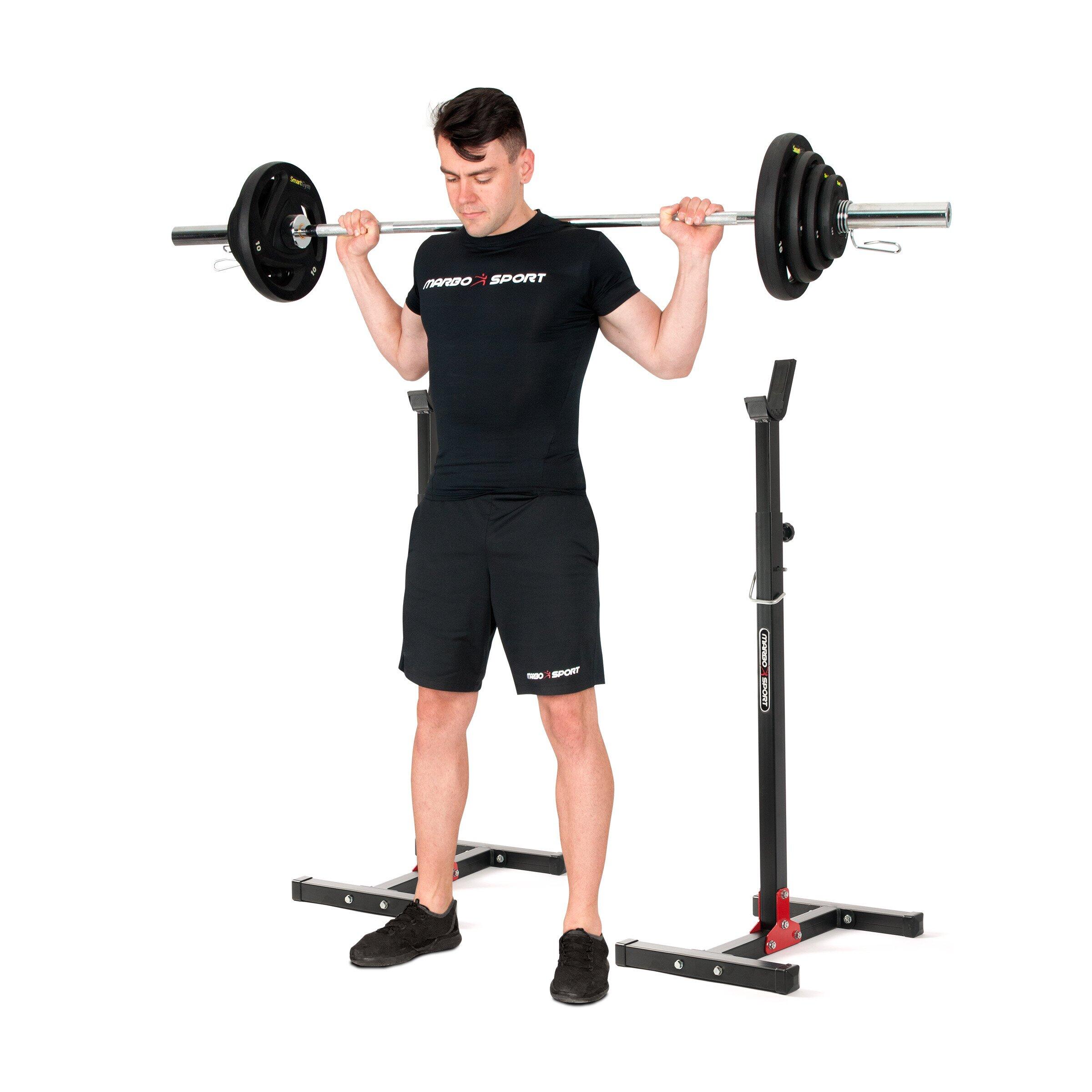 Ensemble d'entraînement avec banc réglable et supports d'haltères 3/3