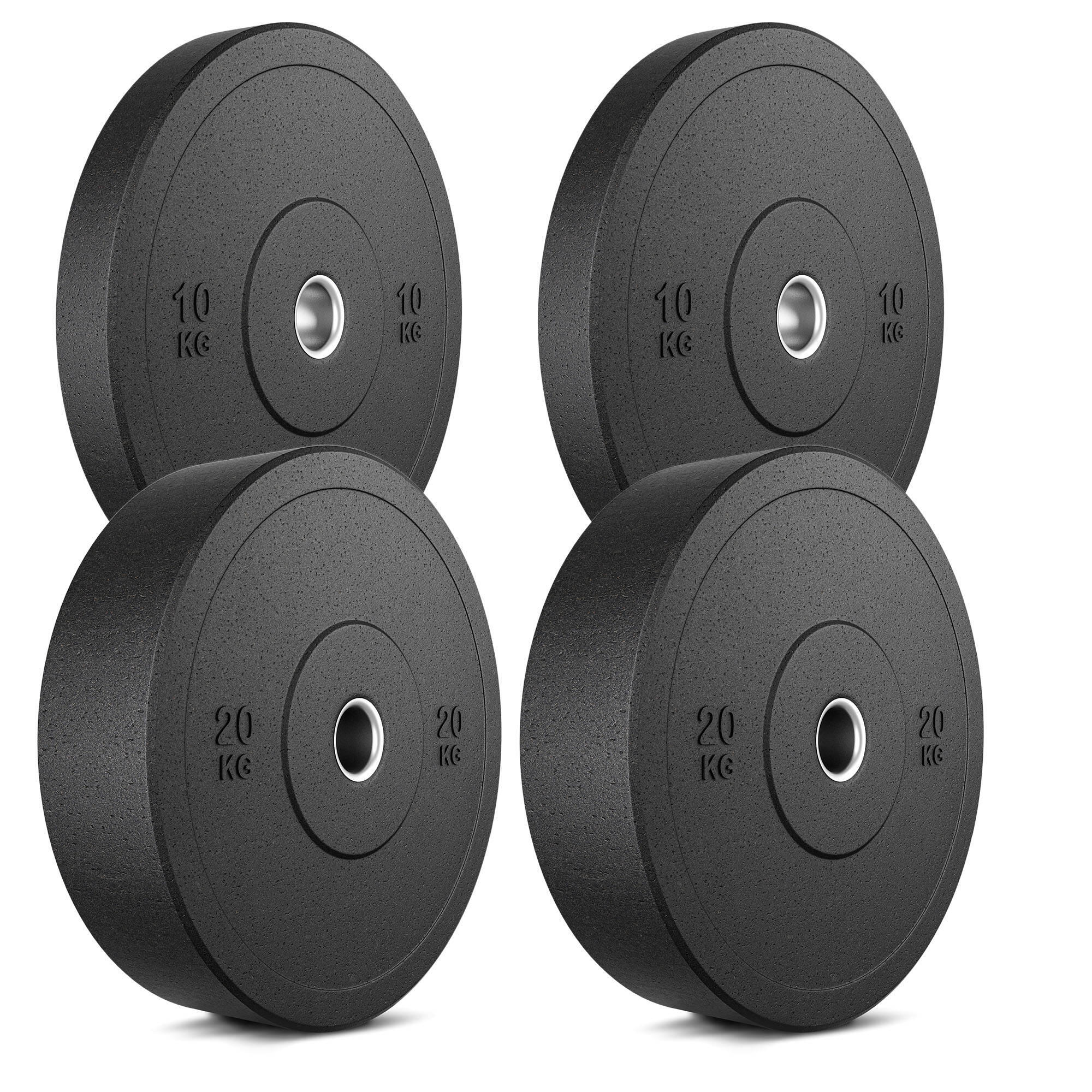 Marbo Sport - Kit De Poids Olympiques Bumpers Ø51 Mm Marbo Sport 60 Kg - Poids De Musculation - Noir - Decathlon