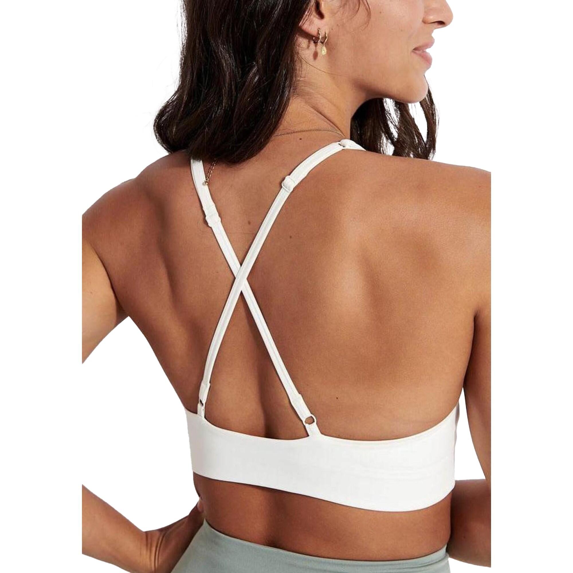 Womens/Ladies Topanga Cross Back Bra (Ivory) 2/3