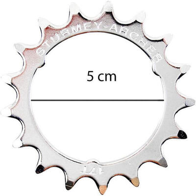 Sturmey archer 17t tandwiel plat 1/8 c50