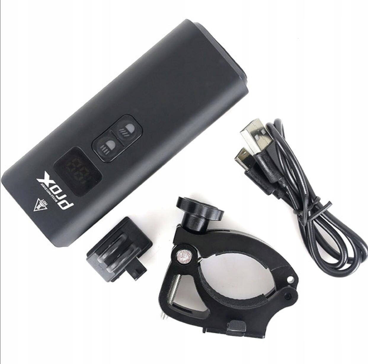 Przednia lampka rowerowa 2400 lumenów - Powerbank - LED - Ładowana przez USB 7/7