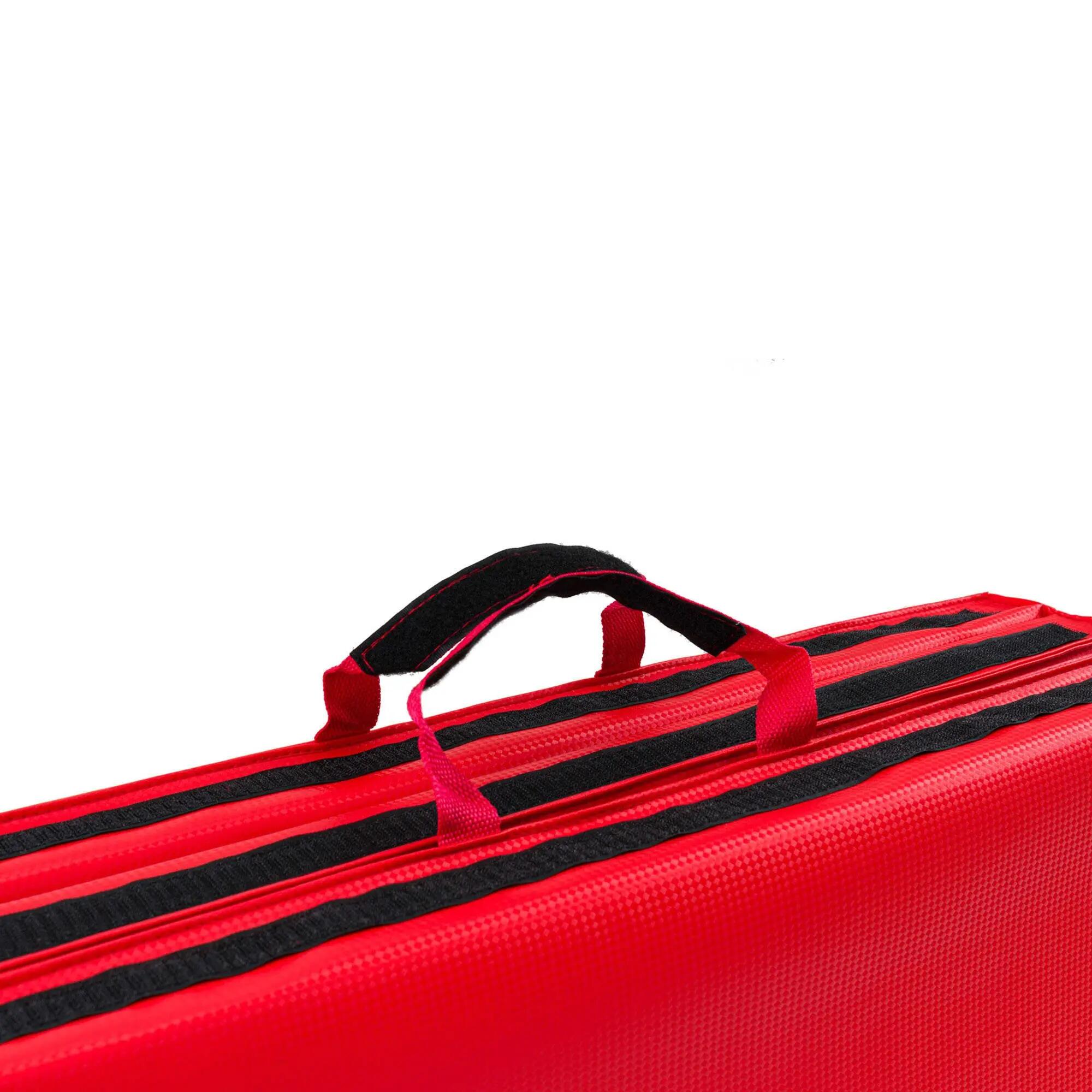 Stabiele vouwmat met klittenband 180 x 60 x 5 cm rood 3/5