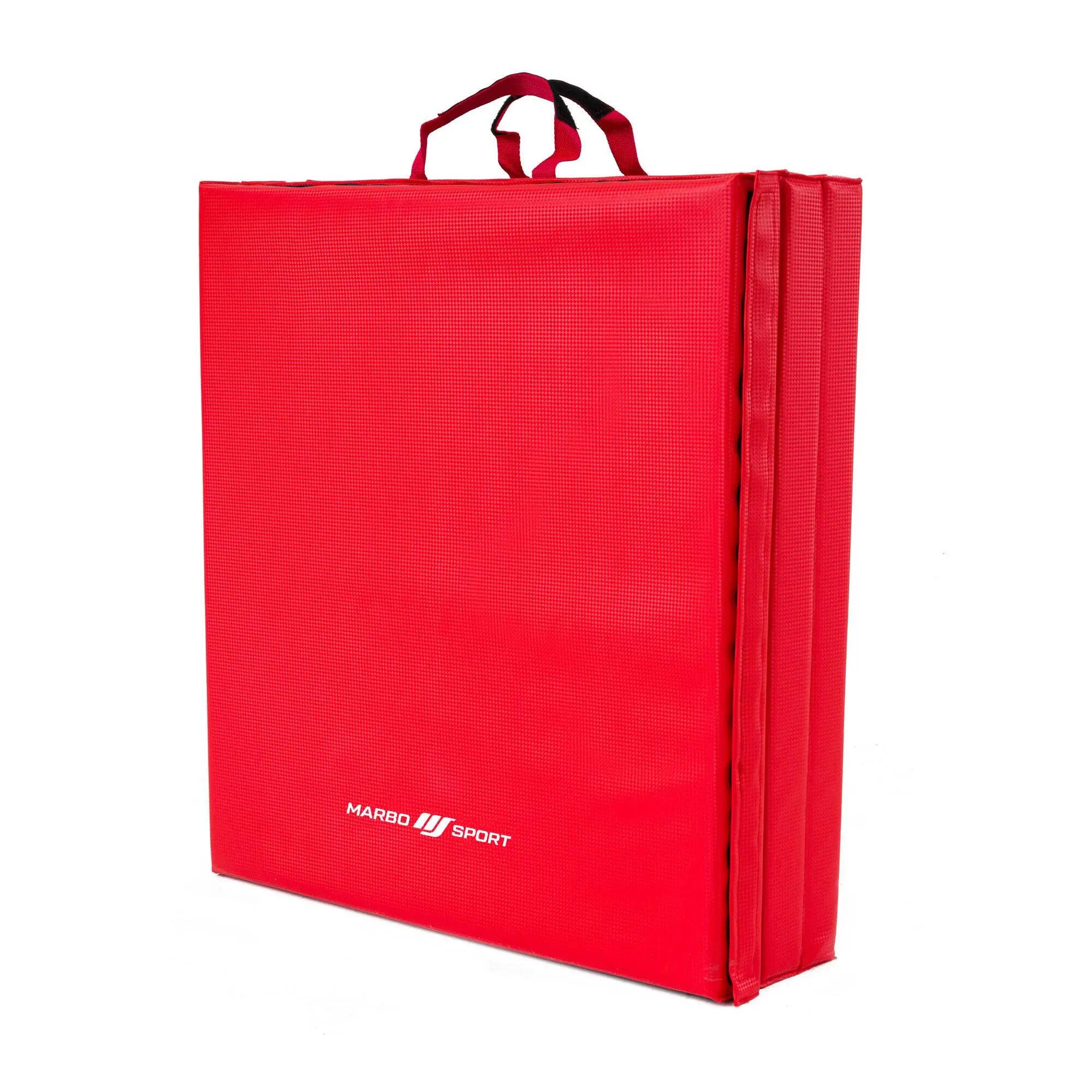 Stabiele vouwmat met klittenband 180 x 60 x 5 cm rood 2/5