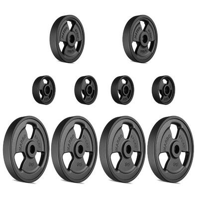 Set pesi in ghisa gommati Tri-Grip 29 kg