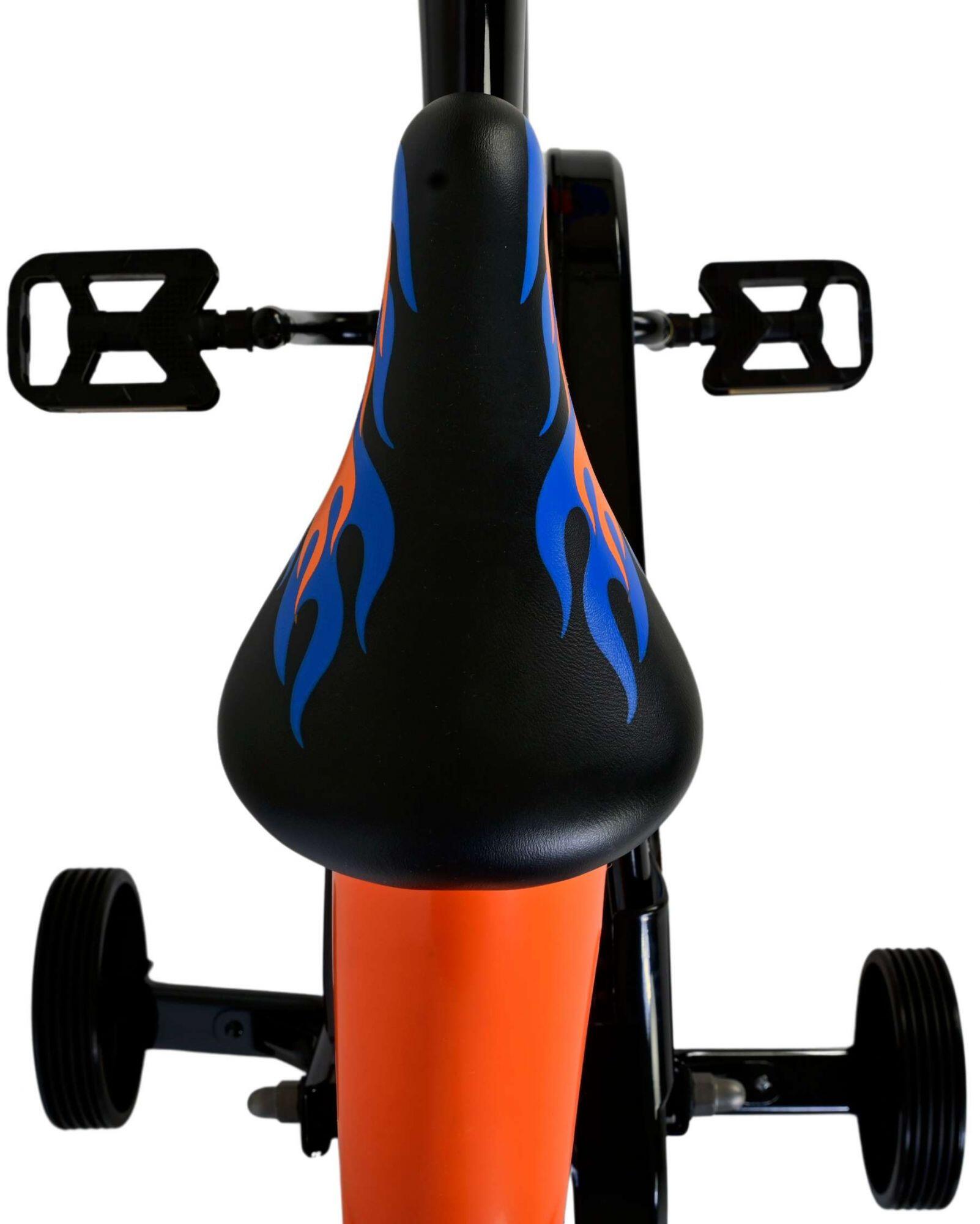 Hot Wheels 16 Zoll Kinderfahrrad in Schwarz, Orange und Blau 5/7