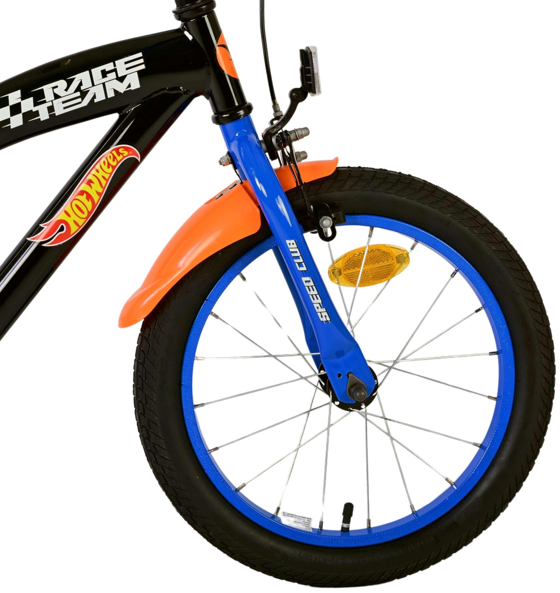Hot Wheels 16 Zoll Kinderfahrrad in Schwarz, Orange und Blau 4/7