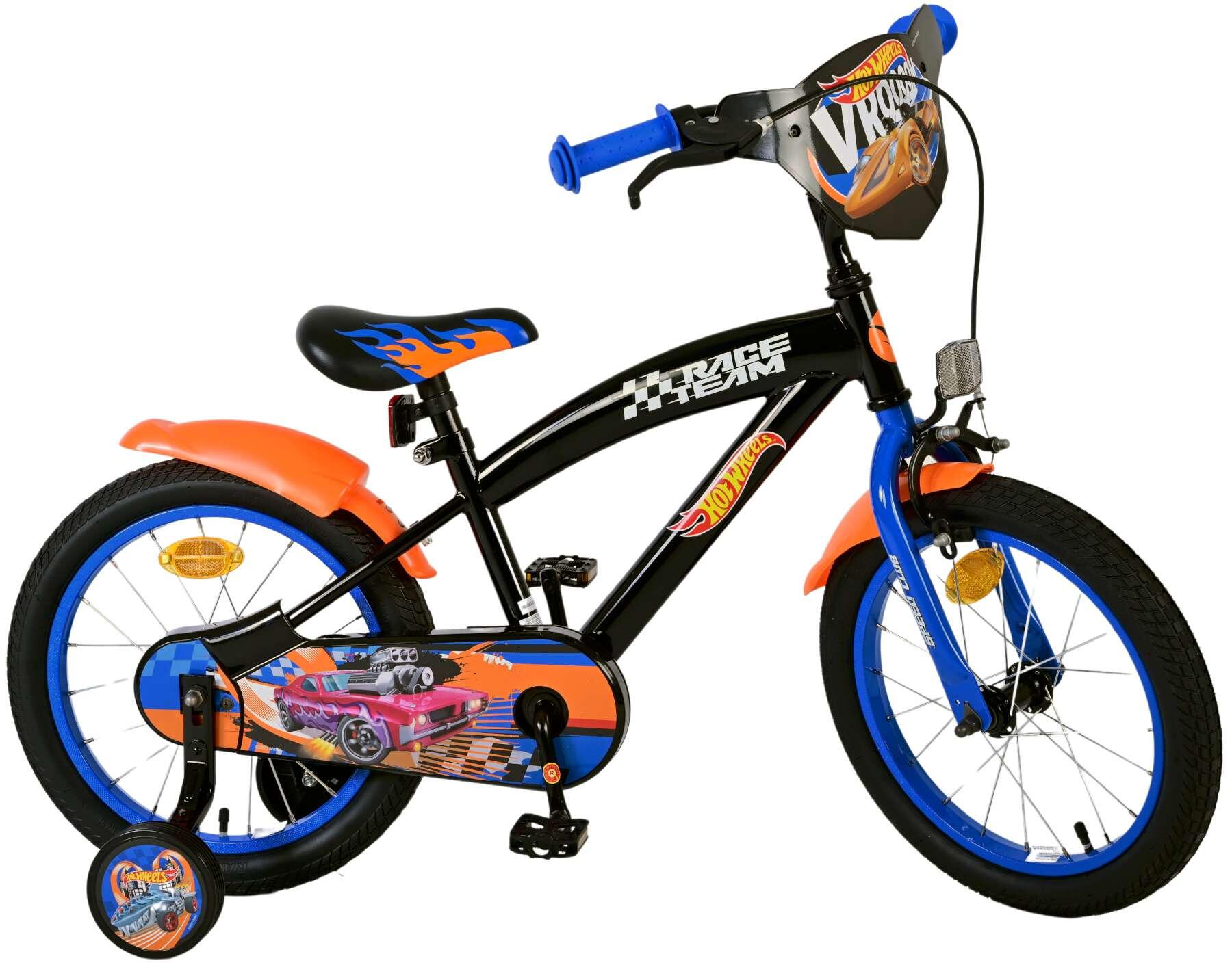 Hot Wheels 16 Zoll Kinderfahrrad in Schwarz, Orange und Blau 2/7