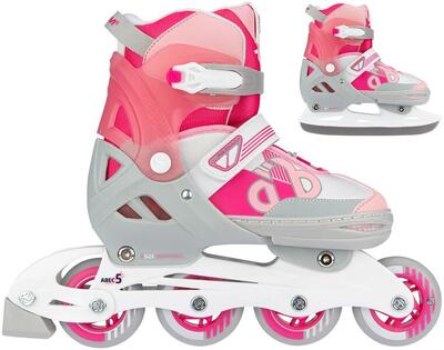 Nijdam - bold berry - combo inline / skate - verstelbaar