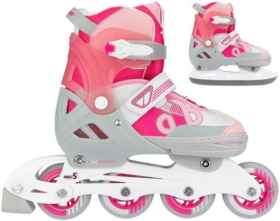 Nijdam - Bold Berry - Combo roller / skate - Ajustable