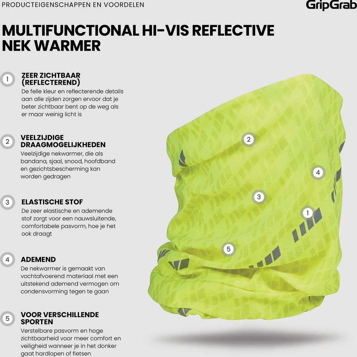 Tour de cou Réfléchissant Taille Unique Unisexe - Multifonctionnel Jaune Hi-Vis 2/4