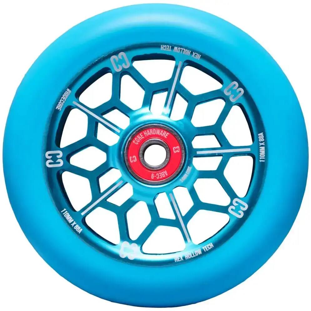 CORE Hex Hollow Stunt Scooter Wheel 110mm – Mint Blue