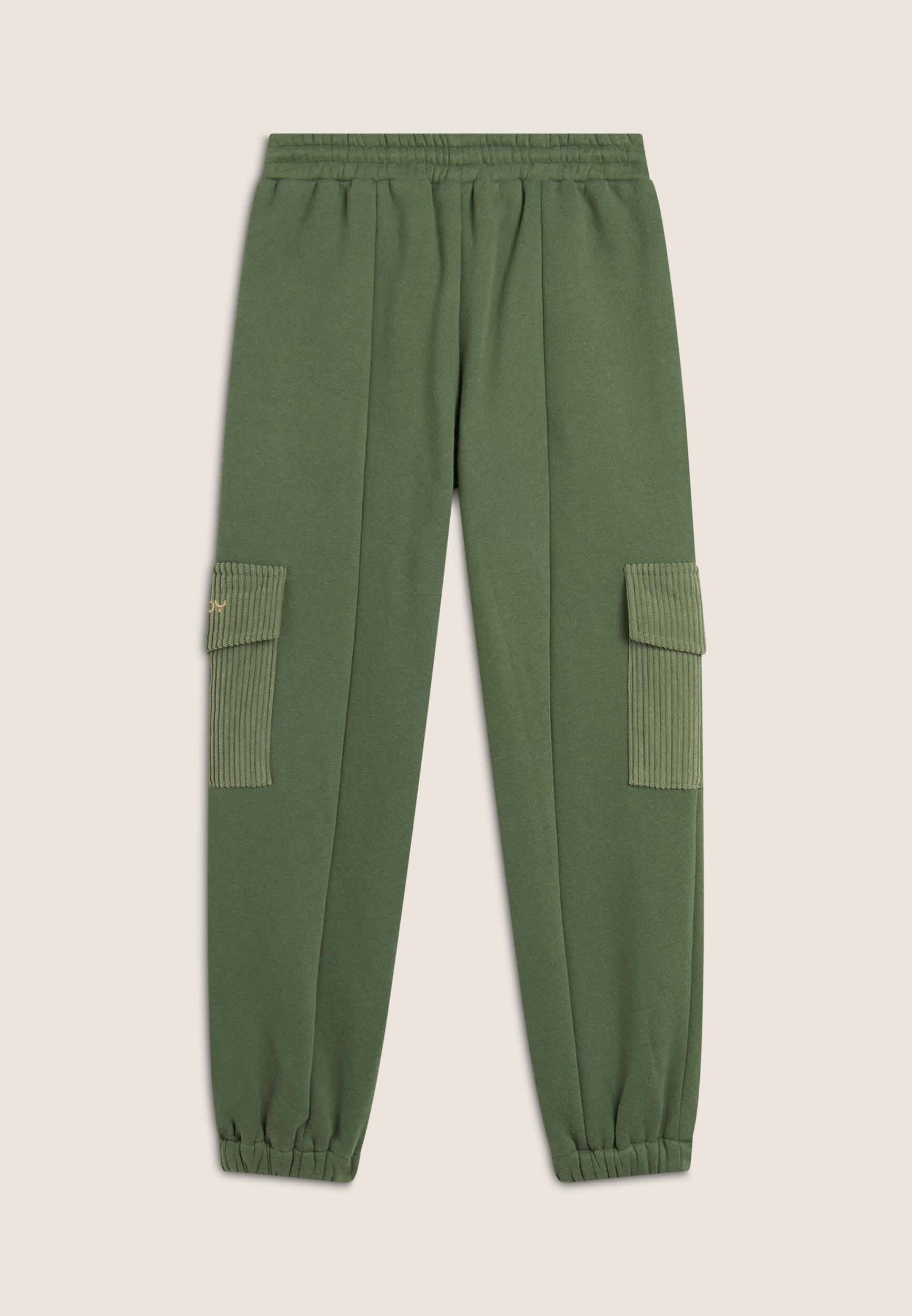 Pantaloni da Bambina con Tasconi in Velluto e Piping 2/3