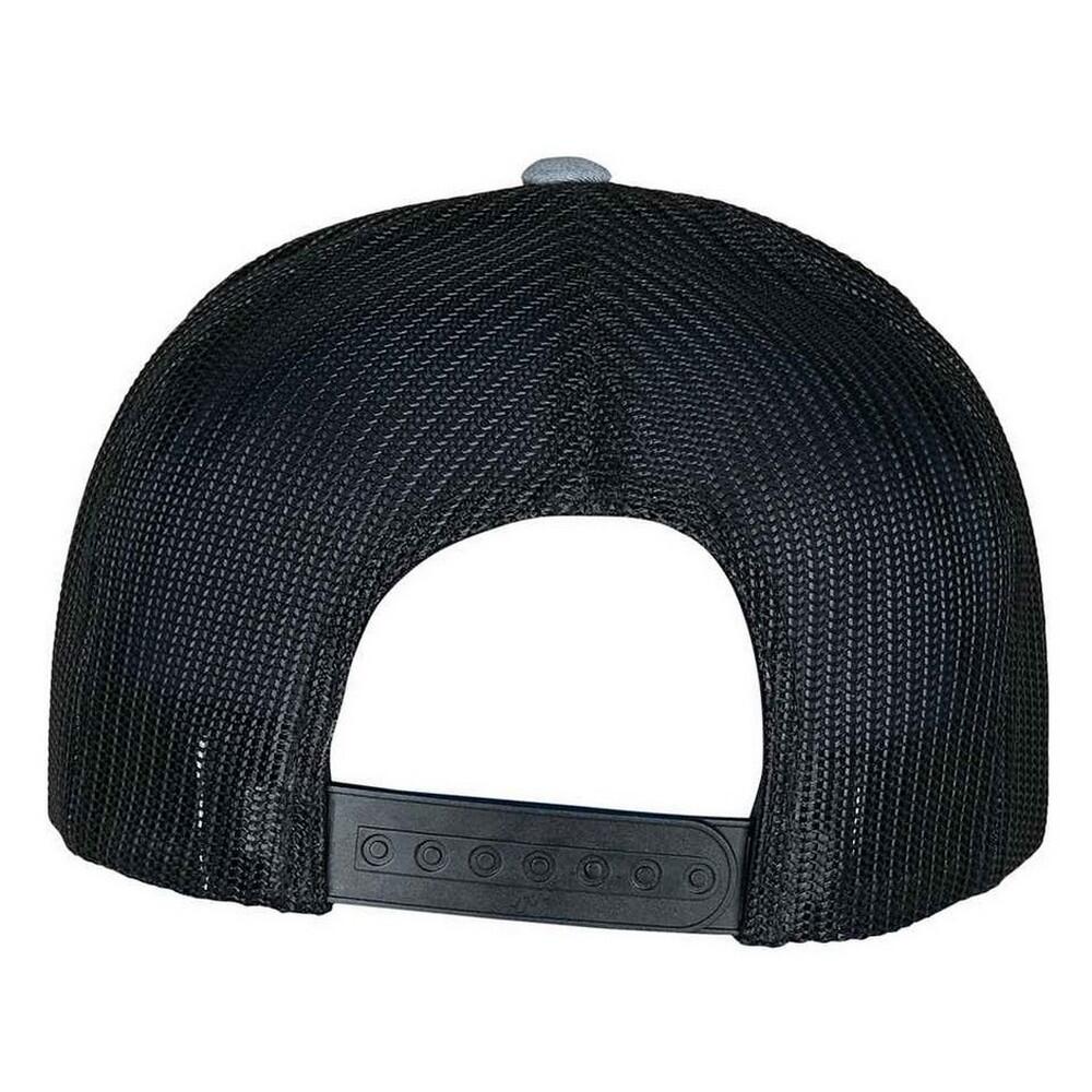 Cappellino Da Camionista Due Toni Adulto Unisex Flexfit Grigio Erica Nero 2/2