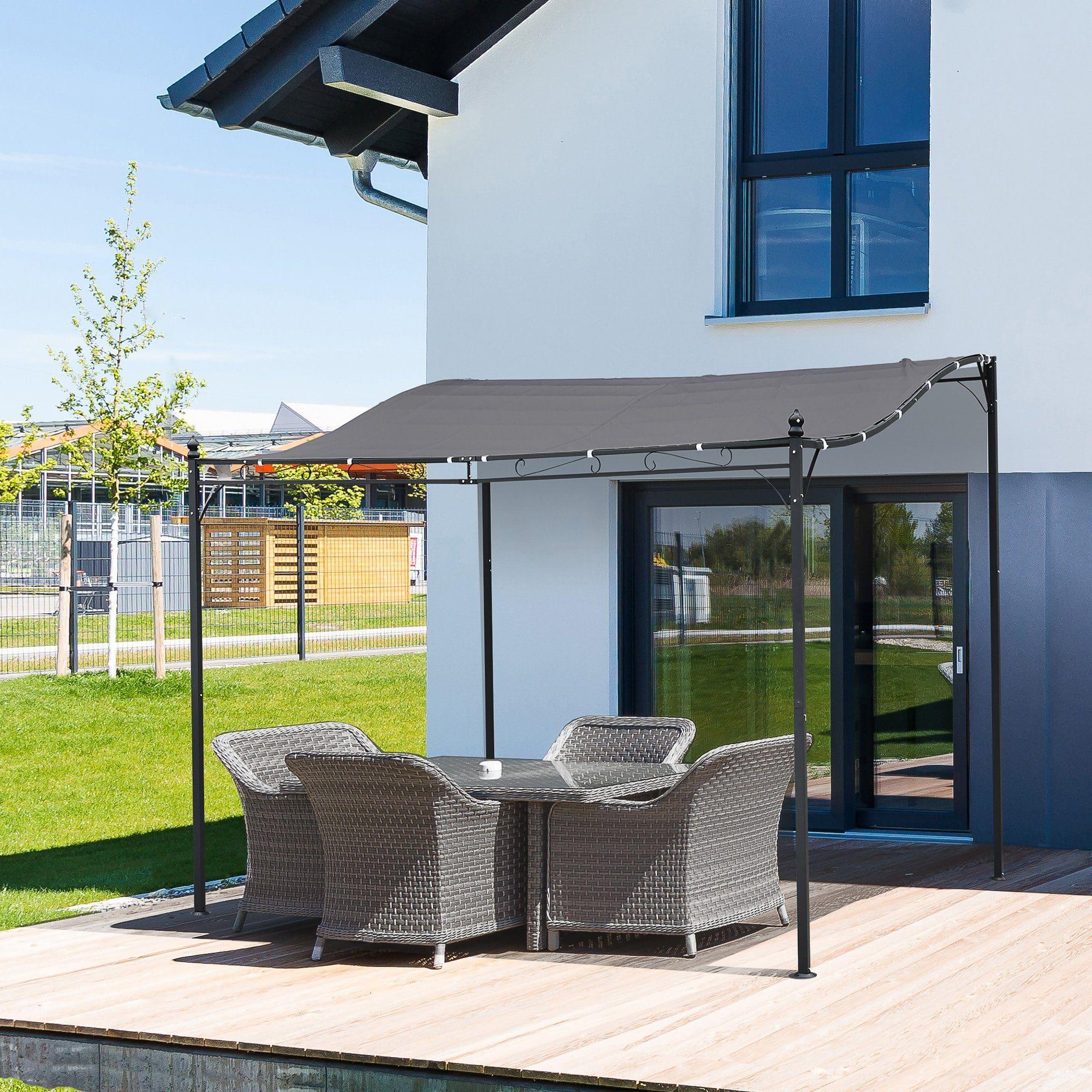 Pérgola de Evento Deportivo Outsunny 297x297x250 cm Gris 3/7