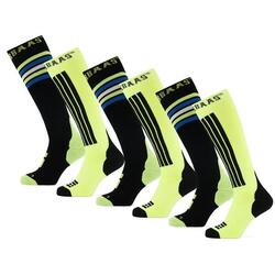 Chaussettes de ski Poederbaas 6-pack Striped Black
