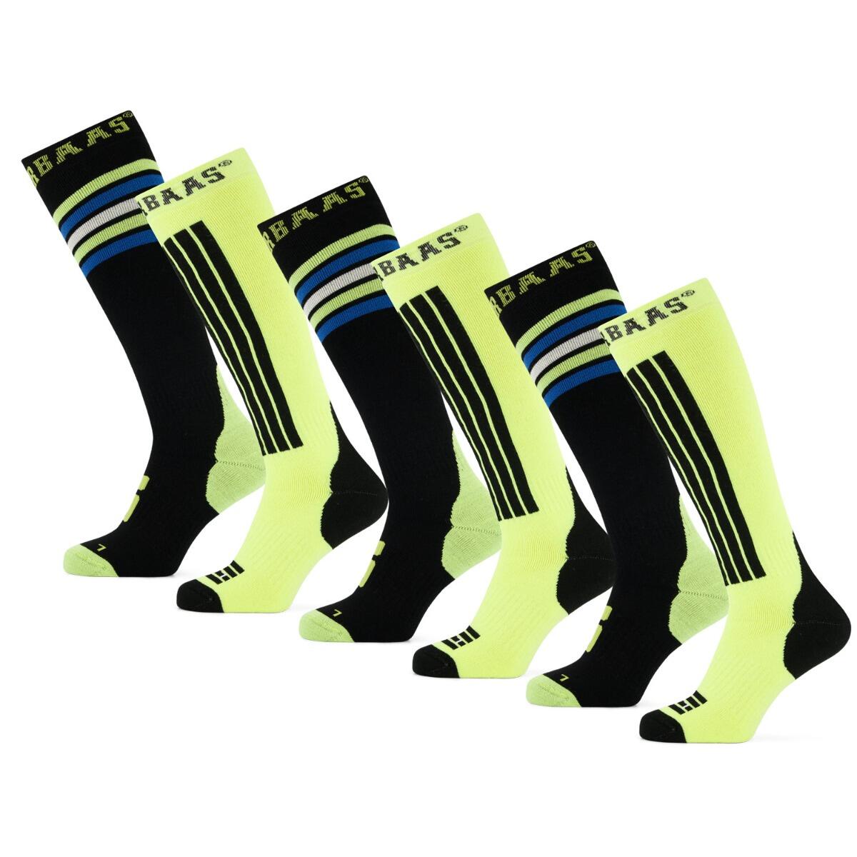 POEDERBAAS Poederbaas Skisocken 6-Pack Striped Black