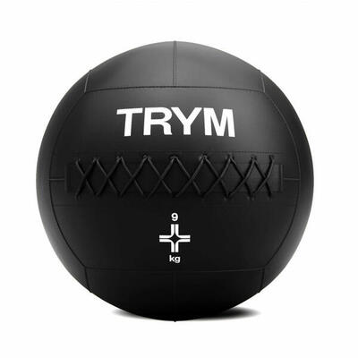 Trym medicijnbal - medicine ball - pvc - zwart - 9 kg