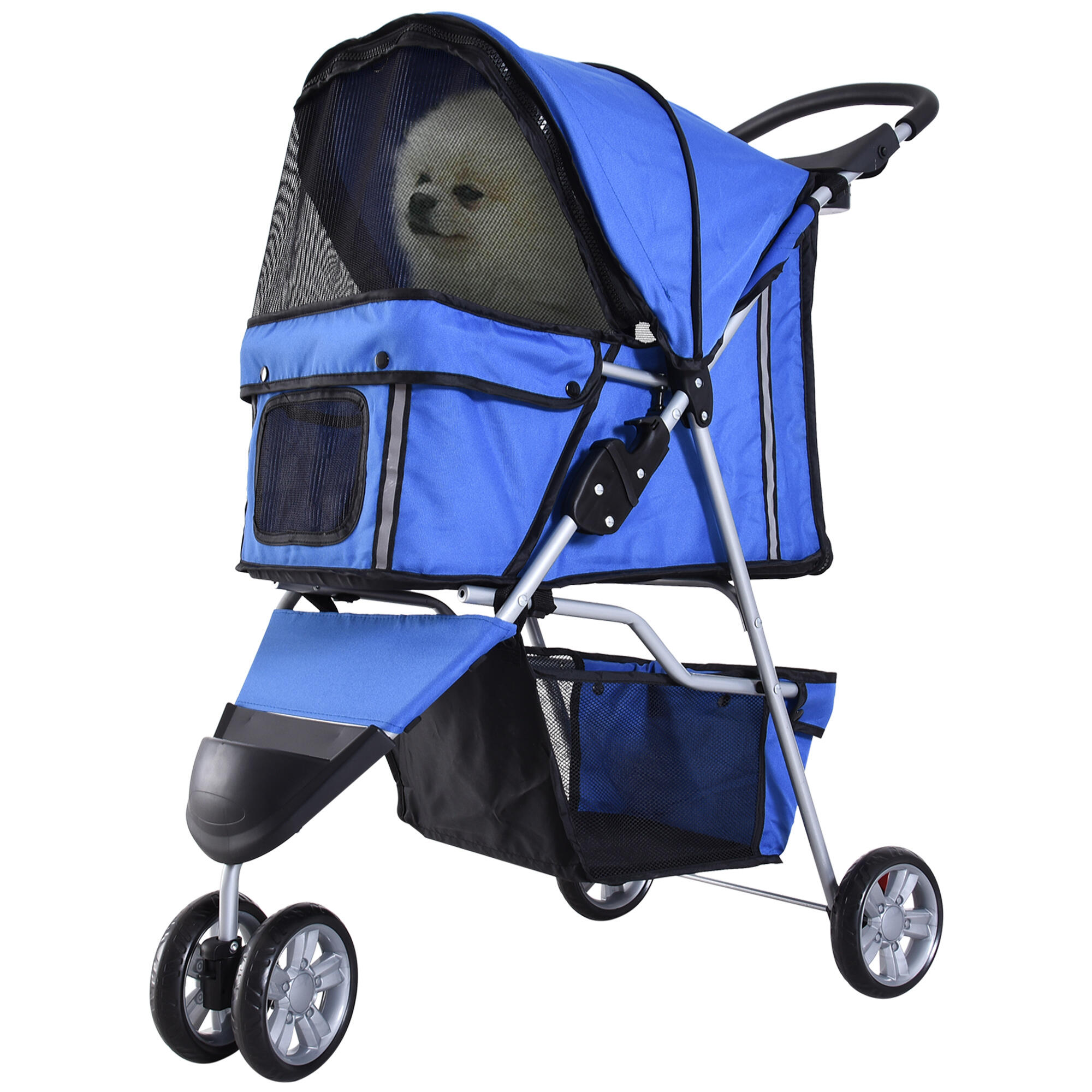 PAWHUT Carrinho para animais de estimação PawHut 75x45x97 cm Azul