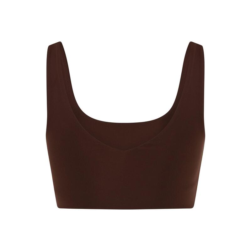 Bralette Runder Auschnitt für Damen Espresso-Braun