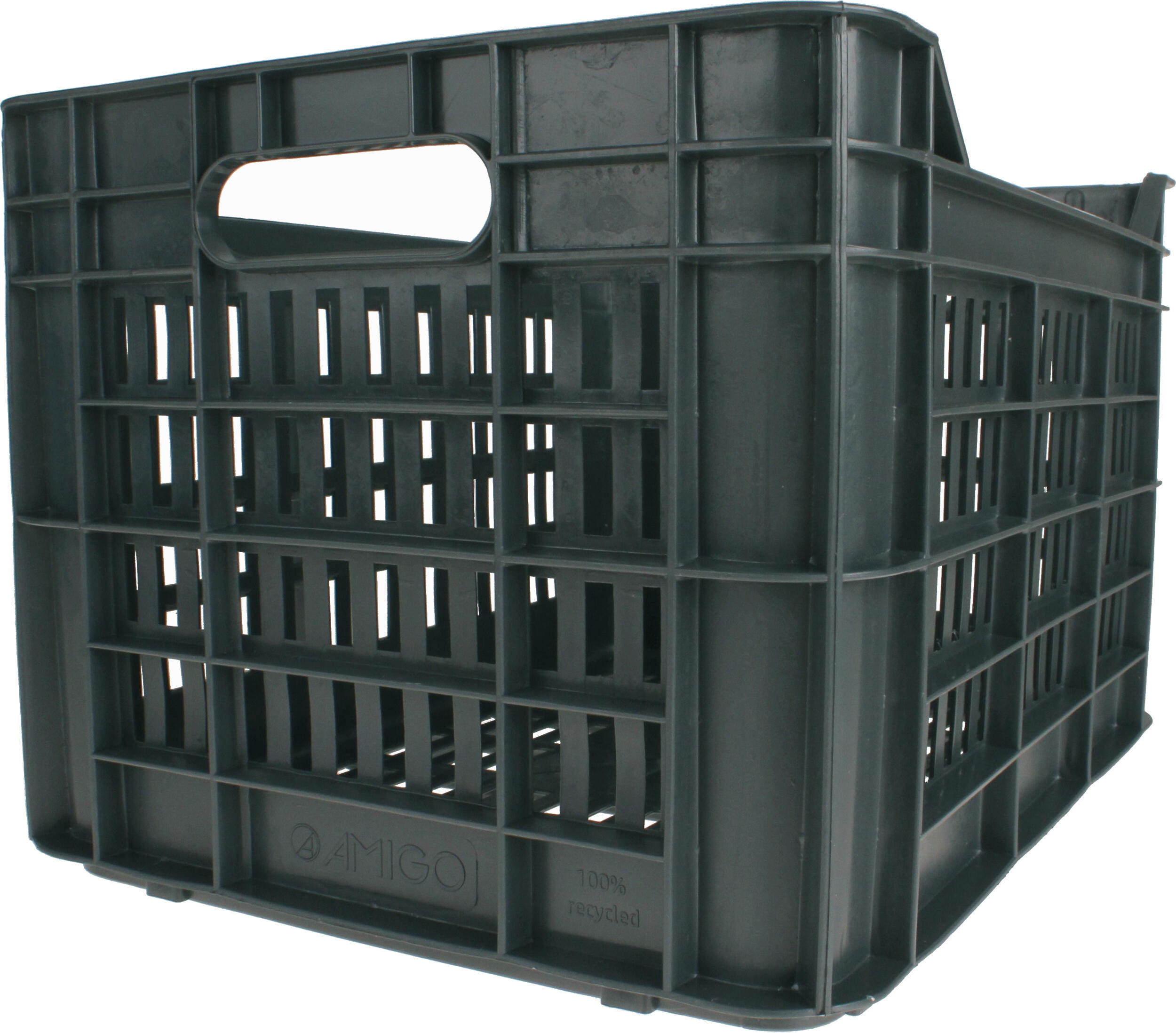AMIGO fietskrat 30 liter 100% gerecycled kunststof donkergrijs 6/7