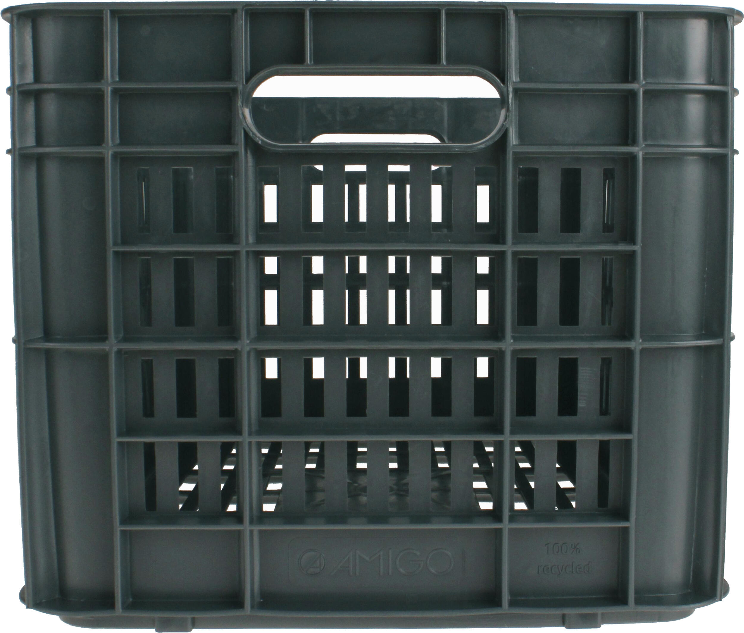 AMIGO fietskrat 30 liter 100% gerecycled kunststof donkergrijs 7/7