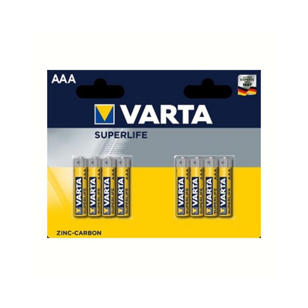 VARTA batterijen AAA Superlife R03 1,5V zink-carbon 8 stuks