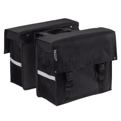 Bagoo dubbele fietstas bisonyl - zwart - 46l