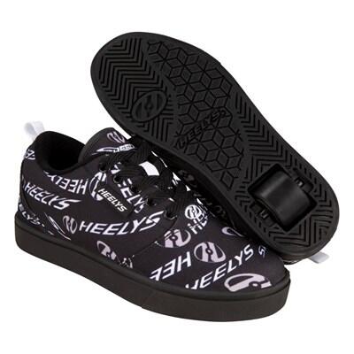 HEELYS Pro 20 Prints Black/White/Grey Swirl Logo Kids Heely Shoe