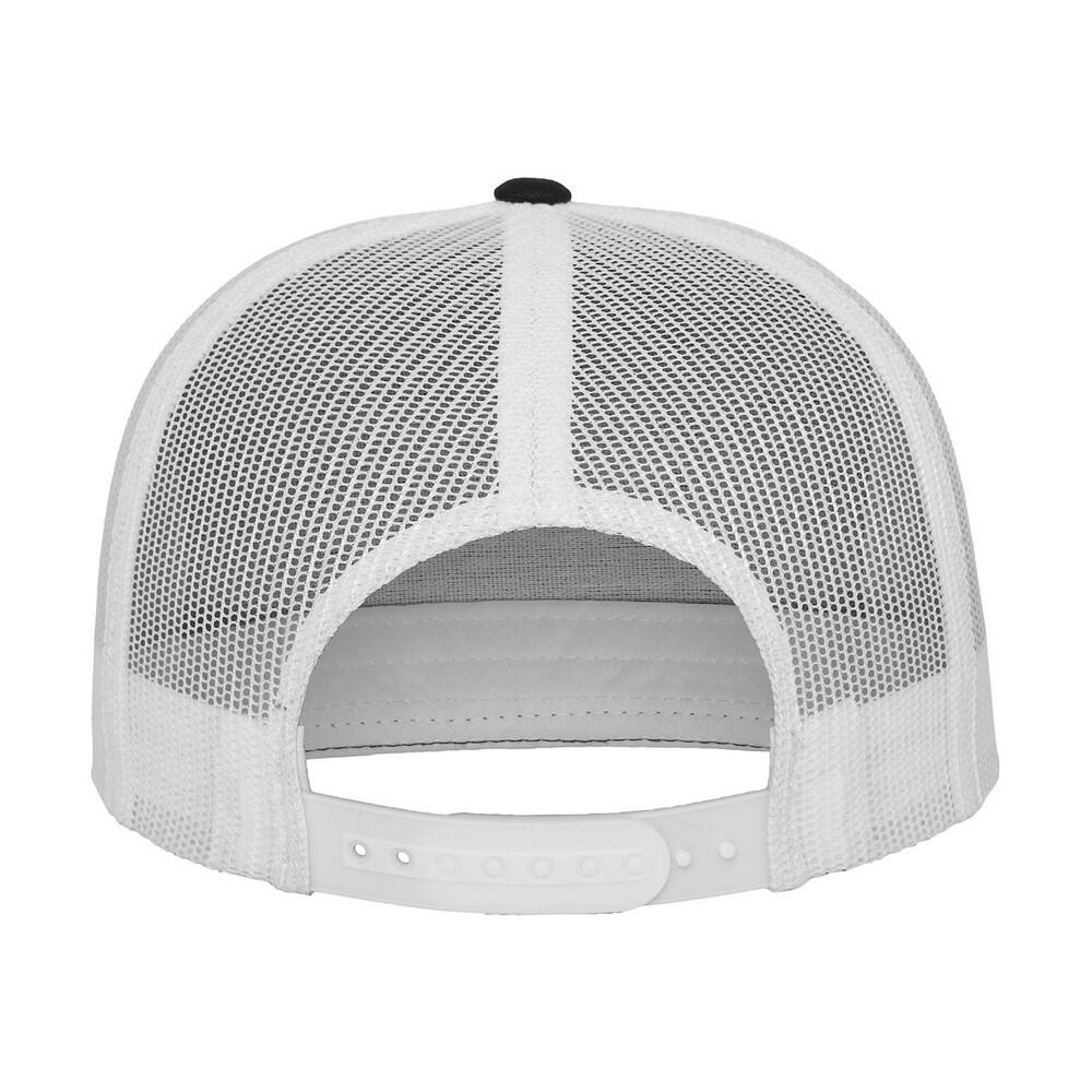 Cappellino Da Camionista Due Toni Adulto Unisex Flexfit Classic Nero Bianco 2/4