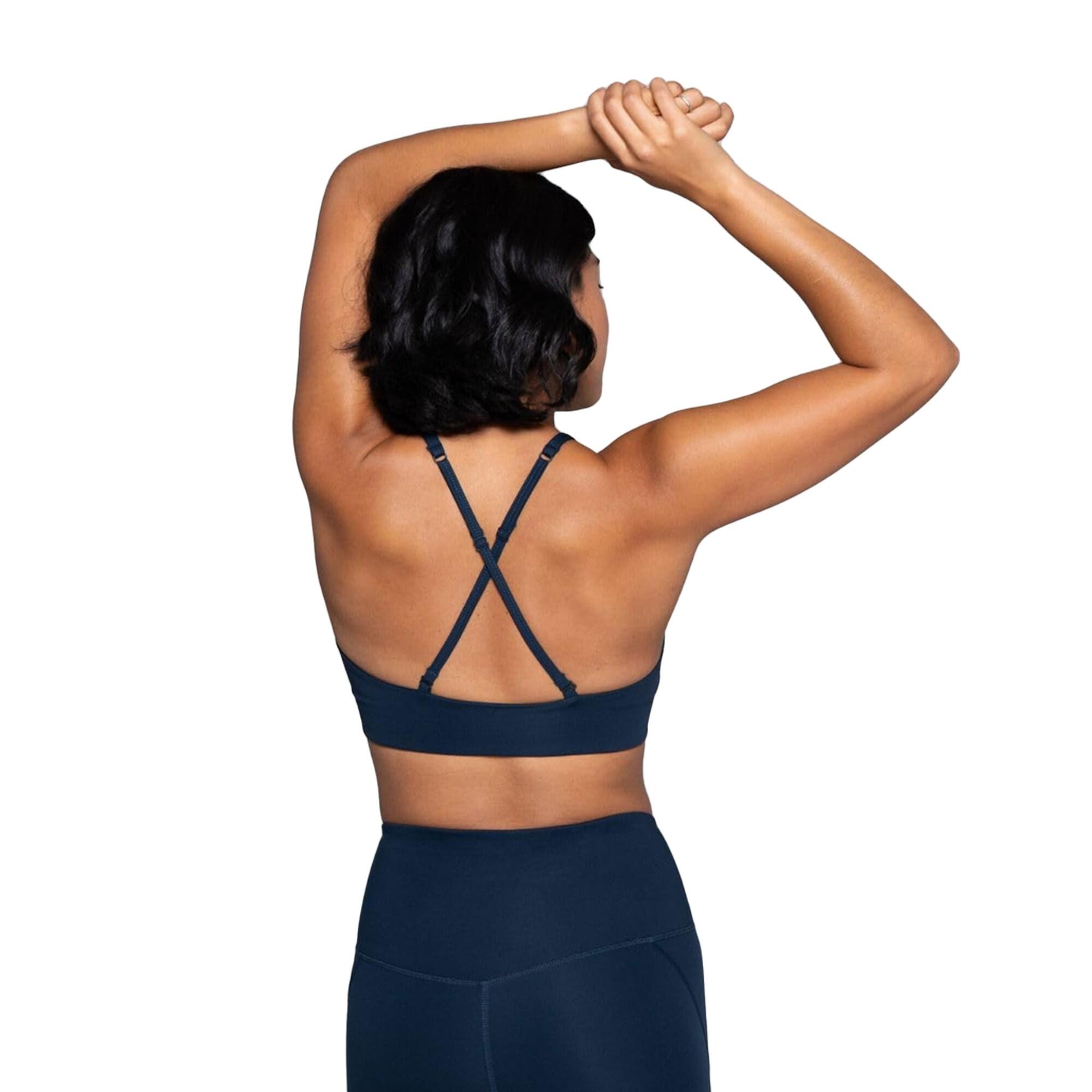 Womens/Ladies Topanga Cross Back Bra (Midnight) 2/3