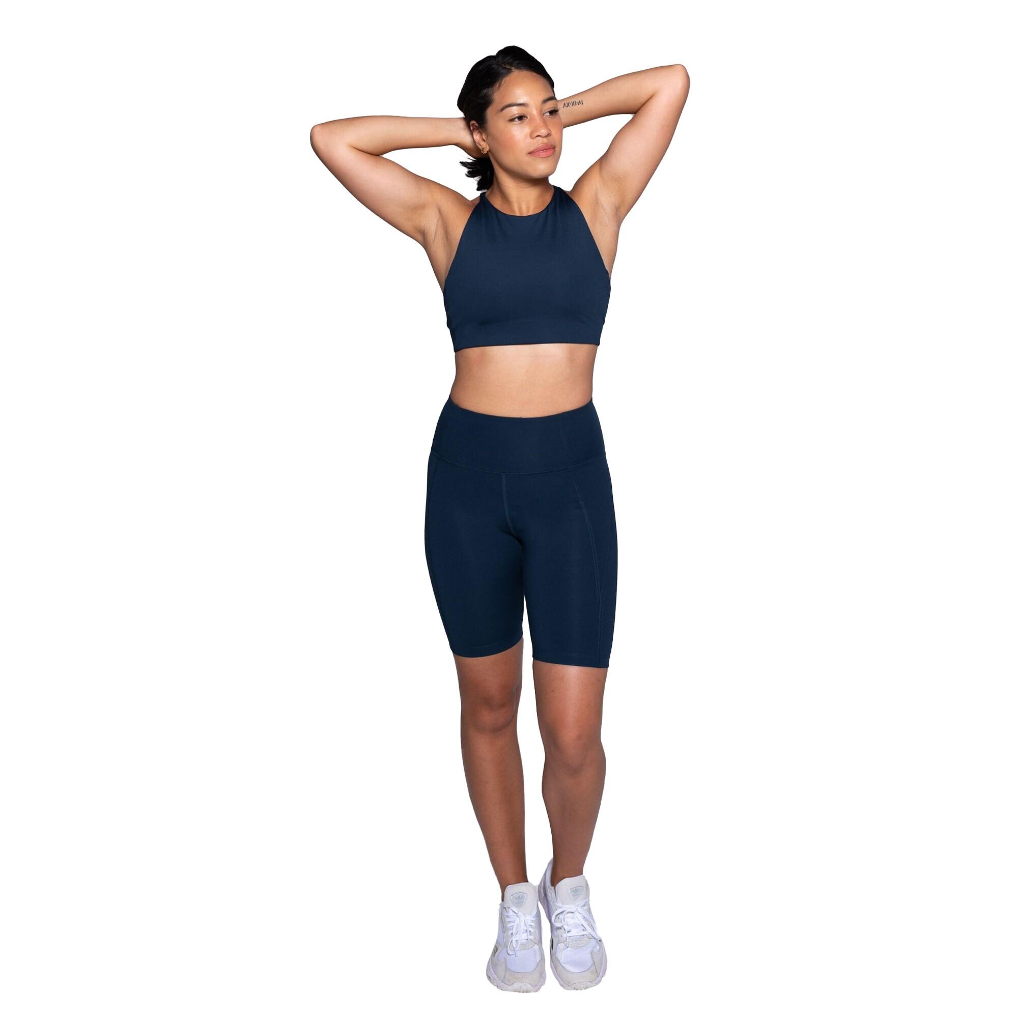 Womens/Ladies Topanga Cross Back Bra (Midnight) 3/3