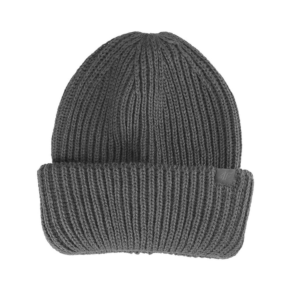 4F Heren geribbelde wintermuts (Donkergrijs)