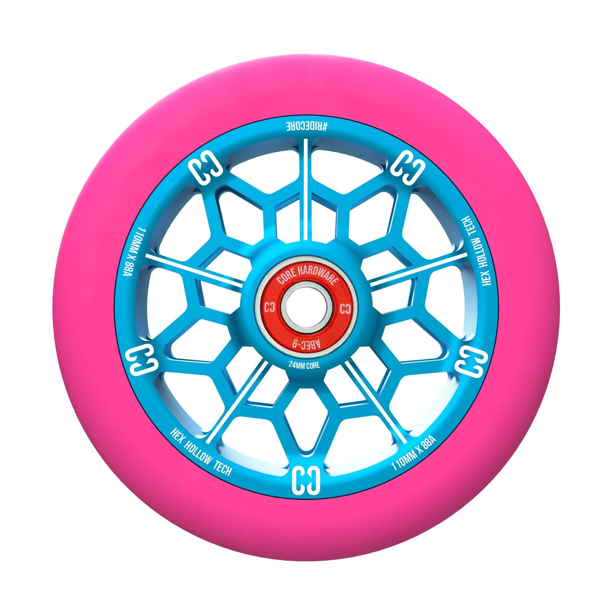 CORE Hollowcore Hex  110 Stuntstep wiel Blue/Pink 5/7