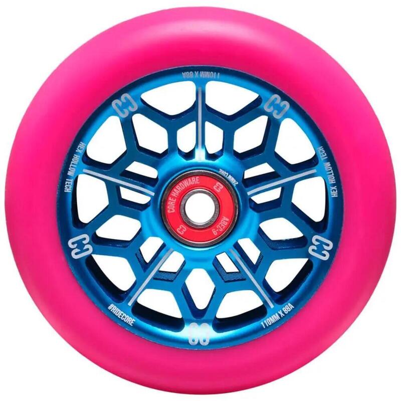 CORE Hollowcore Hex 110 Roue pour trottinette freestyle Bleu/Rose                             4 modèles disponibles 4250€    CORE CORE Hollowcore Hex 110 Roue pour trottinette freestyle Bleu/RoseVendu exclusivement en ligne   