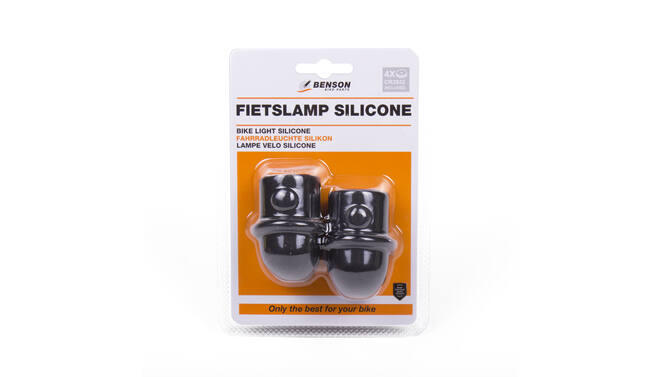Kit d'éclairage pour vélo LED - rouge/blanc silicone 3/4