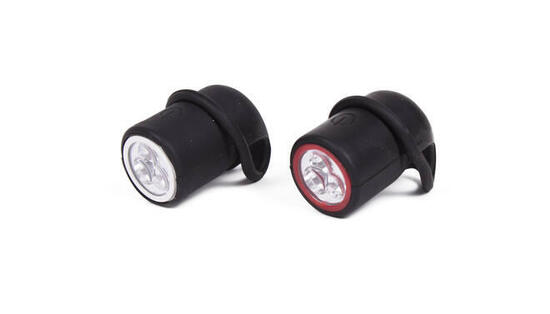 Set luci per bicicletta LED - Rosso/Bianco Silicone