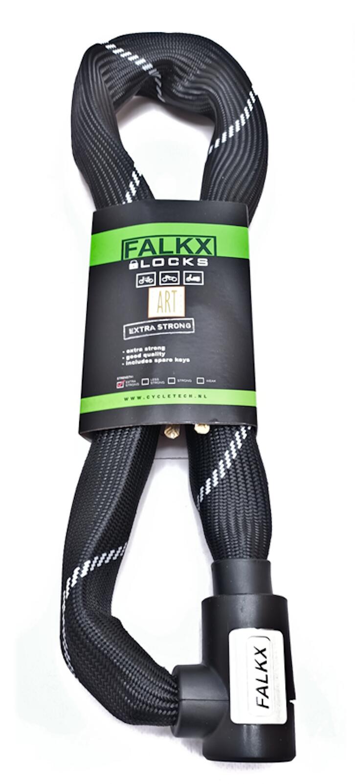 FALKX Falkx Kettingslot Luxe Slotkop - Art2 Goedgekeurd - 90 CM - Zwart