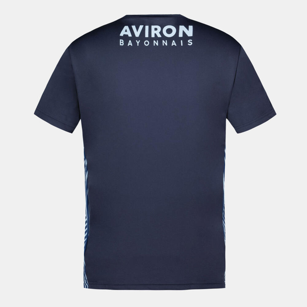 T-shirt de treino marinho Aviron Bayonnais Le Coq Sportif 2/3