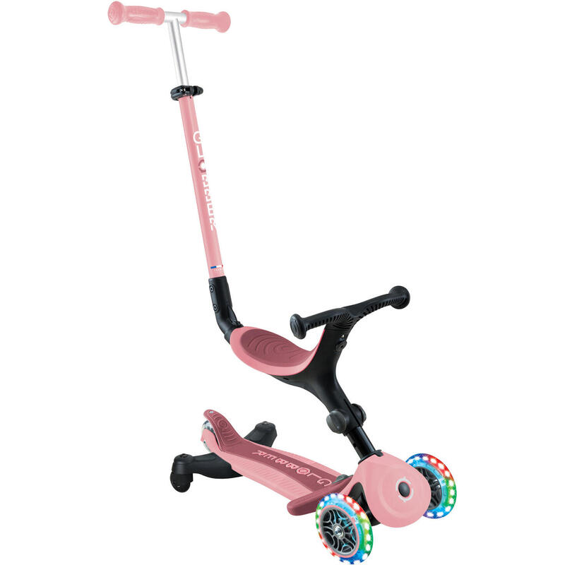 Trottinette évolutive GO-UP ACTIVE LIGHTS 360 - Rose pastel