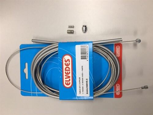 Elvedes Kabel 2 nippels 2.35m rvs zilver 6444/39rvs-3 1/1