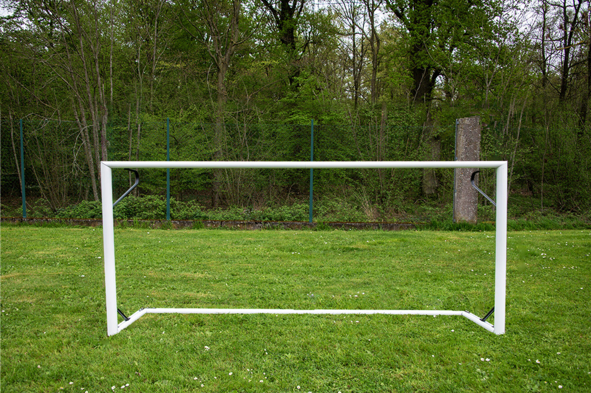 Porta da calcio 3 x 1 m - Trasportabile - Alluminio Ø80 mm - Nero 2/3