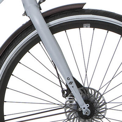 Cortina Ecomo Wave Vorderradgabel, Pearl Grey Matt, 28 inch