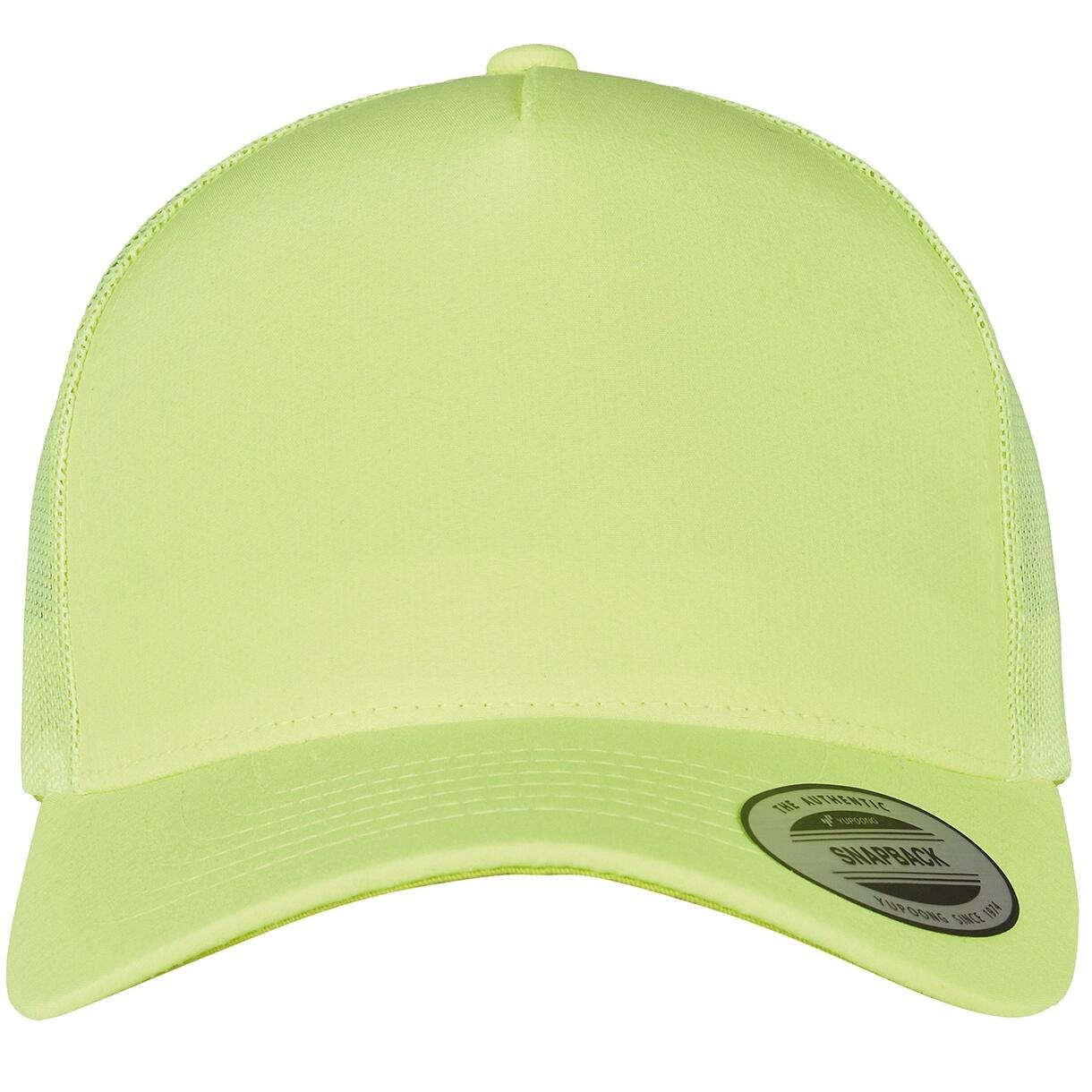 Unisex Adult Neon Retro Trucker Cap (Neon Yellow) 4/4